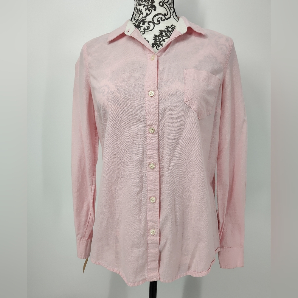 Old Navy Light Pink Long Sleeve Button-Down Shirt Women's Size Small